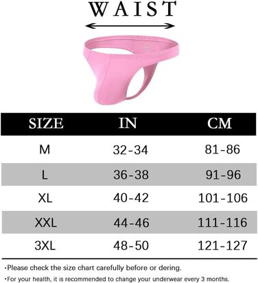 Тангі (BIATWOWR) - чоловічі труси-сліпи з еластичного матеріалу без етикетки, рожеві (3XL)