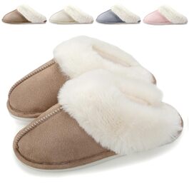 Зимові домашні капці HILAX унісекс з плюшевим підкладкою, теплі та м'які, коричневі, розмір 42/43 EU