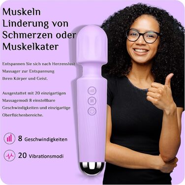 Вібратор дилда для жінок, G-spot, 8 режимів, стимуляція клітора, набір вібраторів (Рожевий, Світло-фіолетовий)