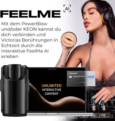 KIIROO Keon - Автоматичний мастурбатор для чоловіків з інтерактивним контентом FeelMe AI, до 230 імпульсів/хв, бездротовий