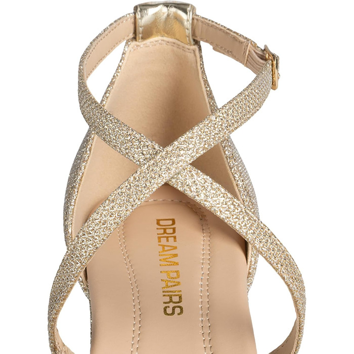 Жіночі елегантні туфлі-човники DREAM PAIRS, золотисті, комфортні, розмір 39 EU