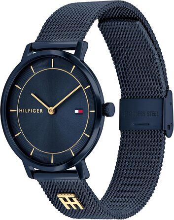 Жіночий аналоговий кварцовий годинник Tommy Hilfiger зі сталевим мілльєйним ремінцем (Navy Blue)