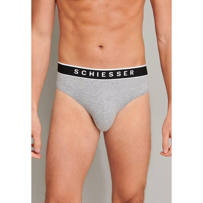 Сліпи Schiesser 95/5 Rio, 3 шт. в упаковці, сірий меланж, артикул 173984