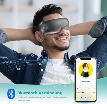 Масажер для очей Eyecloud Vision з підігрівом, Bluetooth-музикою та повітряним компресійним масажем для зняття втоми та сухості очей