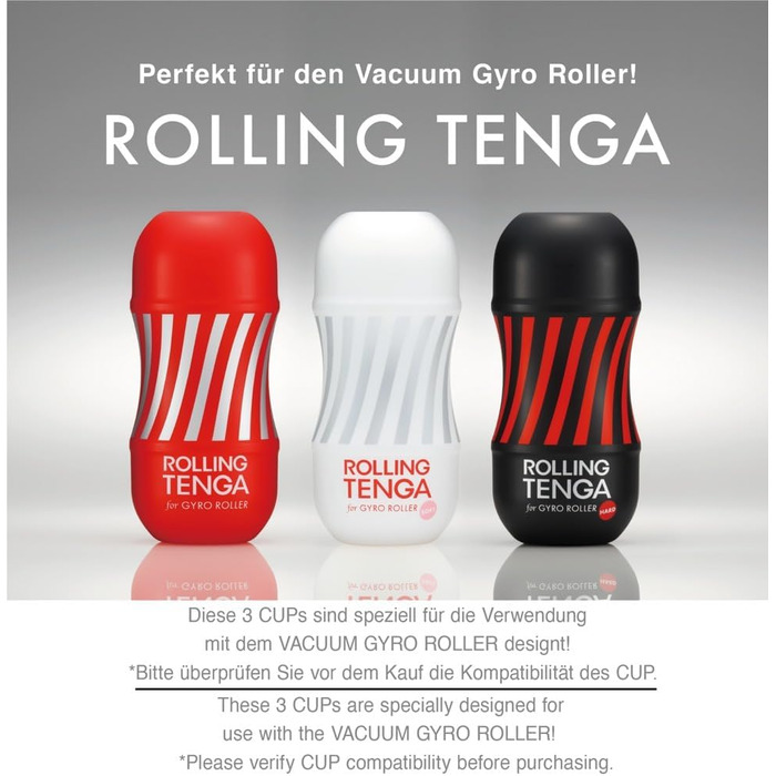 TENGA VACUUM GYRO ROLLER чорний (GYRO ROLLER CUP, STARK) – масажер для тіла