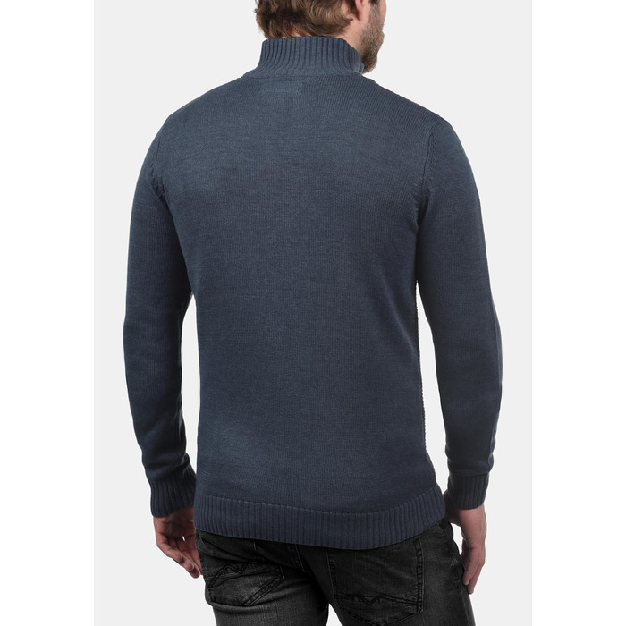 Чоловіча куртка-пуловер на блискавці Solid SDTristian, колір Insignia Blue Melange, розмір XXL
