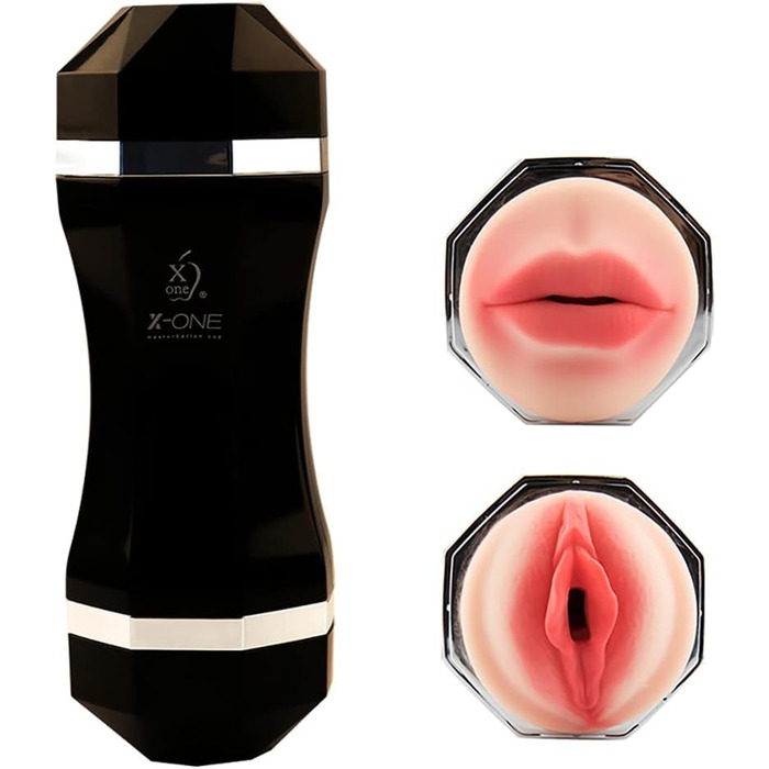 Масажер для чоловіків 2-в-1 з вібрацією, автоматичний та ручний, 12 режимів, чорний