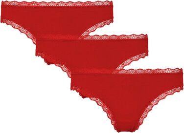 Танга жіночі Nock з бавовни Bio – дихаючі та комфортні, не ріжуть – сексуальна білизна для жінок, розмір X - 4XL (3x Mix Love, L)