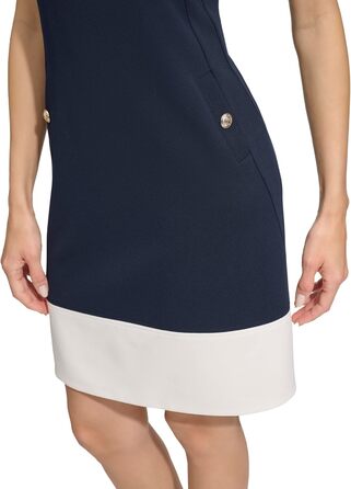 Сукня Tommy Hilfiger жіноча кольорова, міді, з креп-шифону, Sky Captain/Бежевий