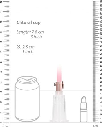 Набір для відсмоктування молока SHOTS PMP024ROS Klitoris & Nippelpumpenset, середній - Рожеве золото