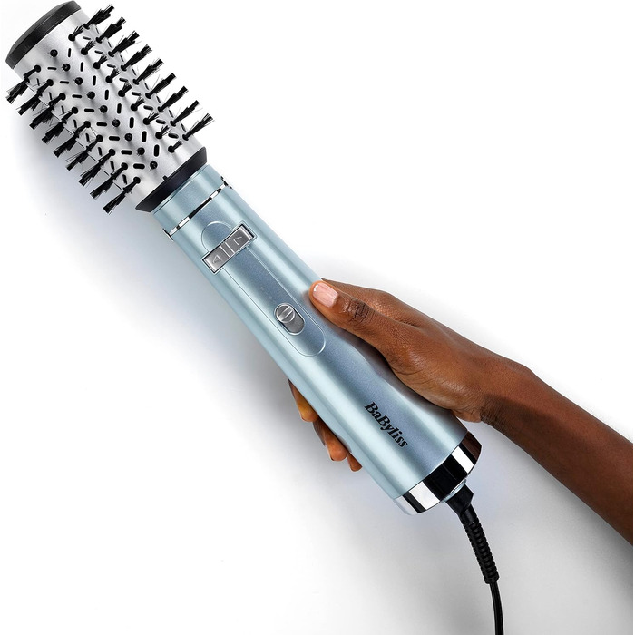 Професійний іонний фен BaByliss Hydro-Fusion D773DE з дифузором, 2100 Вт, плазма-технологія для блиску та захисту від curly, 3 рівні температури, 2 швидкості повітря, синій
