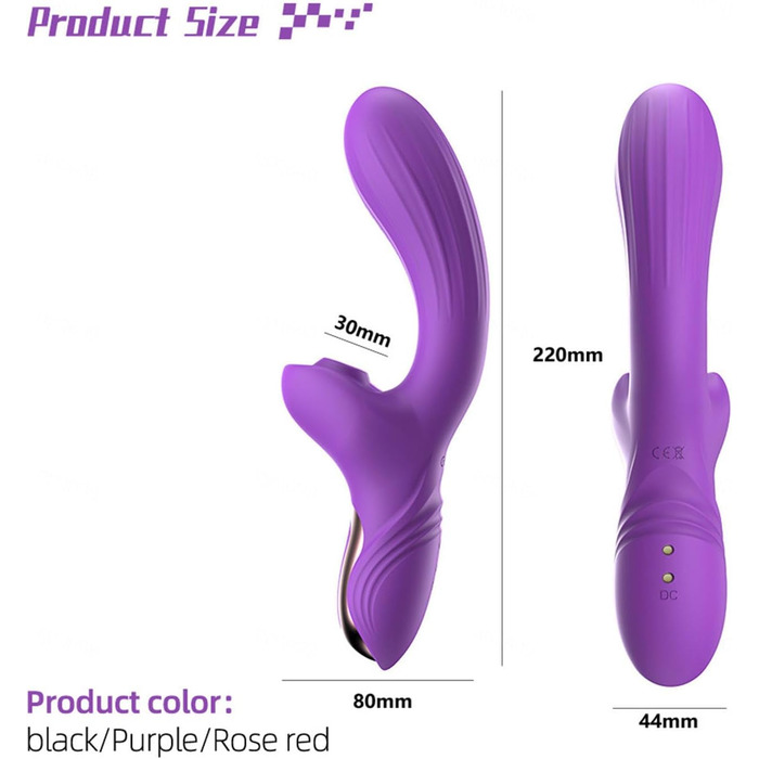 Вібратор жіночий Sexspielzeug Rabbit, 10 режимів, чорний