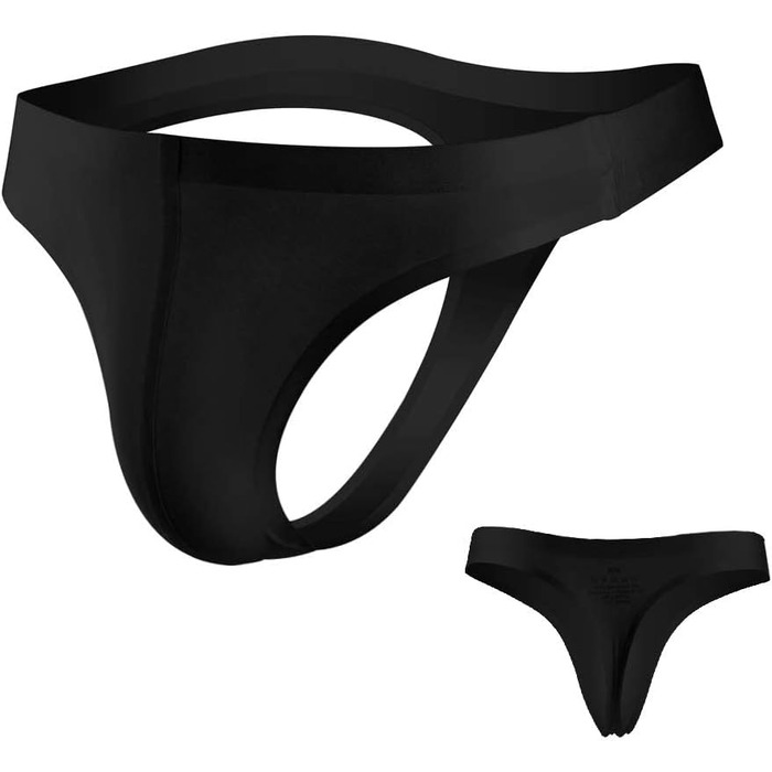 Танга чоловічі Alenjoy, 4 шт. у наборі, низька посадка, з льонової шовку, безшовні, прозорі