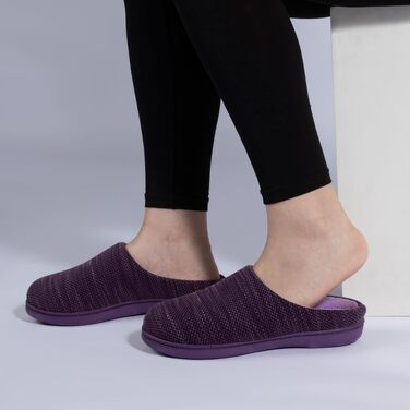 Жіночі домашні капці RockDove з ефектом пам'яті Memory Foam, в'язані (Birdseye Knit), фіолетові, розмір 42/43 EU