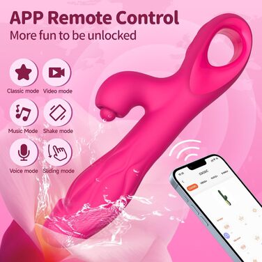 Вібратор для жінок Qhysin Rabbit Dildo - анальний вібратор з 9 режимів та стимулятором G-точки