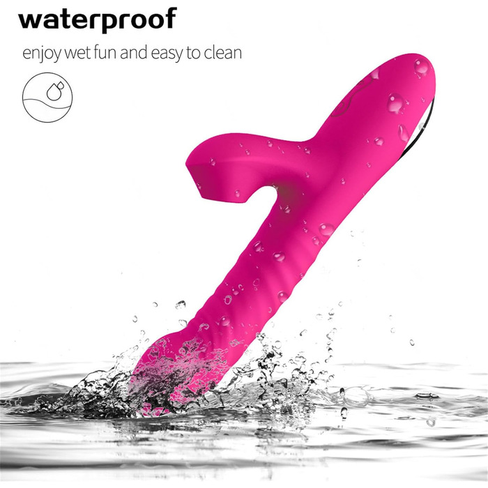 Вібратор G-Punkt Klassischer Rabbit, комплект для пар: 2 вібратори з 10 режимами, чорний