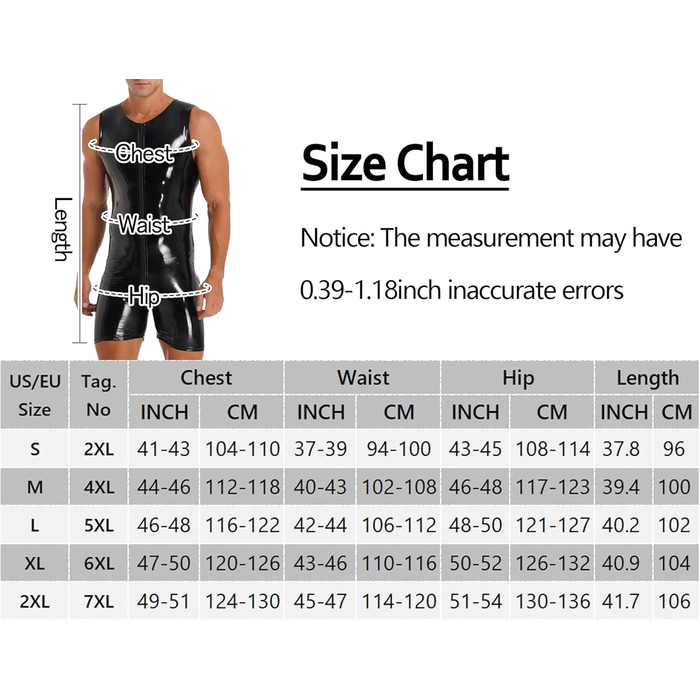 Чоловічий латексний боді Maeau, костюм з блискучої штучної шкіри, чорний, розмір M