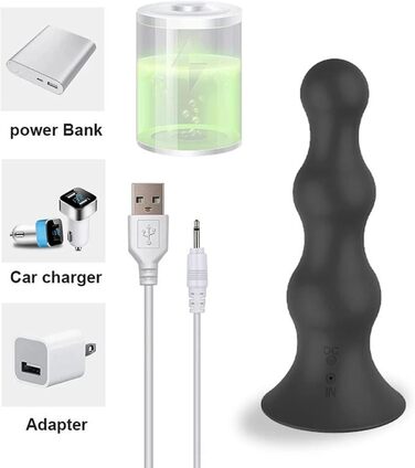 Анальний вібратор PQKuss 2-в-1 з надувним вагінальним розширювачем, силікон, 10 режимів