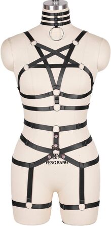 Жіночий корсет-нагрудник з мереживом у стилі панк, повна сітка, чорний. Комплект спідньої білизни з ремінцями, поясом та стрінгами. Ідеально для вечірок, фестивалів та тематичних заходів у стилі готика та раве.