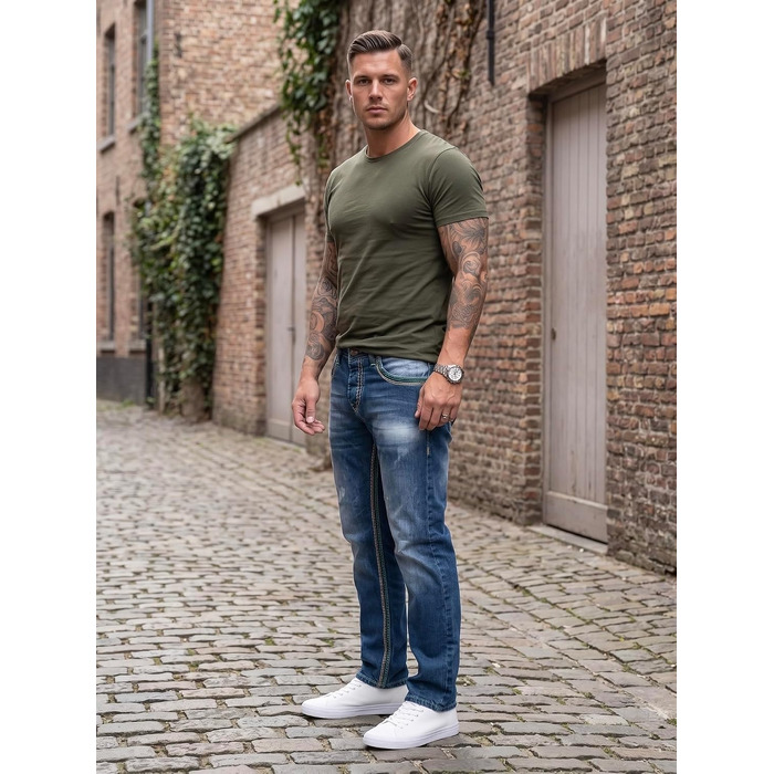 Чоловічі джинси Rock Creek Denim M33 з посиленими швами, темно-сині (29W / 32L, Rc-2369)