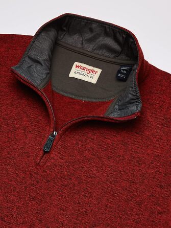 Чоловічий флісовий світшот Wrangler Authentics з чверть-зипр застібкою, довгий рукав, колір Bossa Nova, розмір 3XL