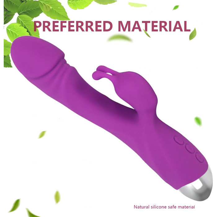 Вібратор для жінок Klitoris та G-точка, силіконовий кролик, 10 режимів вібрації, анальний дildo, реалістична іграшка для дорослих, RoseRed