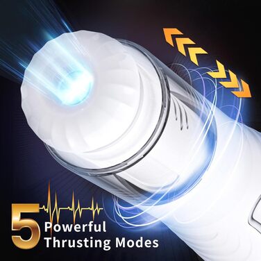 Мастубатор з телескопічною функцією, 3D силікон, для дорослих