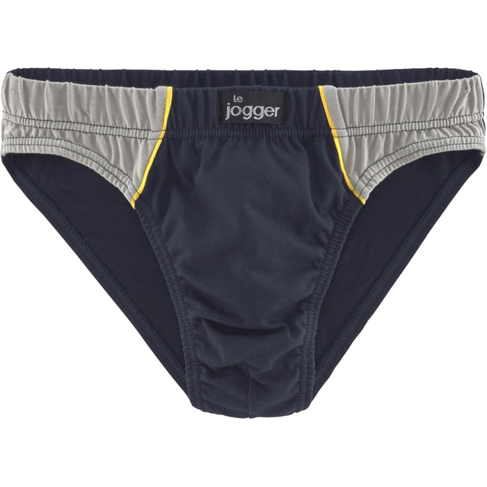 Спортивні чоловічі труси-сліпи Le Jogger з контрастними вставками, комфортні, розмір L, колір морський / кольорові вставки