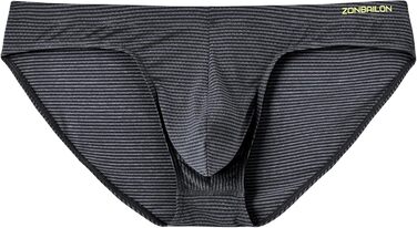 Чоловічі шорти ZUOAIYIN з великою кишенею. Сексуальна білизна для чоловіків, під одяг. Еластичні шорти з спандексу, поліестеру, еластану (9221). Чорний, сірий (M)