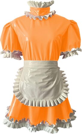 Міні-сукня в стилі готичної лоліти з ПВХ, з шортами та поясом, чорна, 3XL