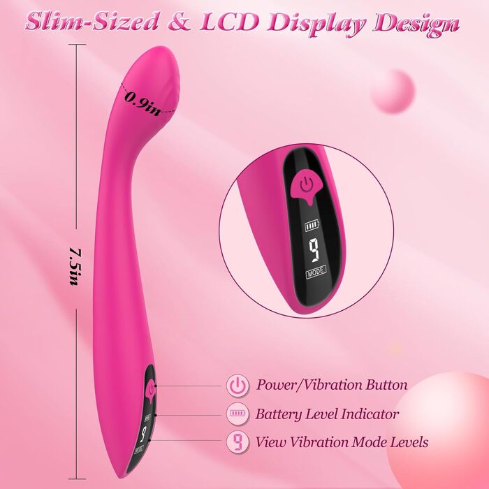 Вібратор для жінок Dildo - секс-іграшка з 9 режимами вібрації, стимулятор клітора, тихий, для пар (Колір/2)