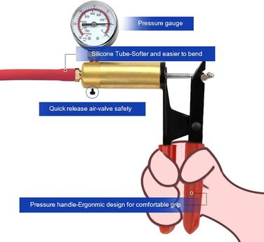 Ручна вакуумна помпа для збільшення пеніса NAIXBTY для чоловіків з 3 силіконовими кільцями, манометром та зручним ручним захватом
