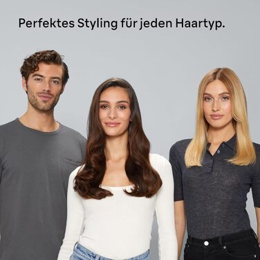Фен для волосся Braun HD4.2 з дифузором та вузьким соплом, технологія Super IONTEC, 2100 Вт, 3 режими температури та швидкості, чорно-сірий (BRHD210E)