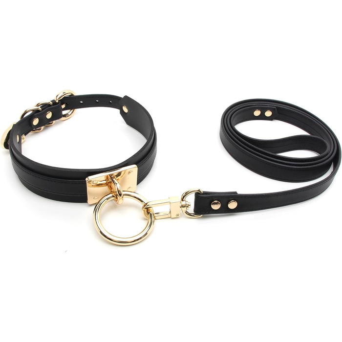 Чокер на шию Lalatia для жінок: кільце, шнурок, чорний, золотий, з штучної шкіри