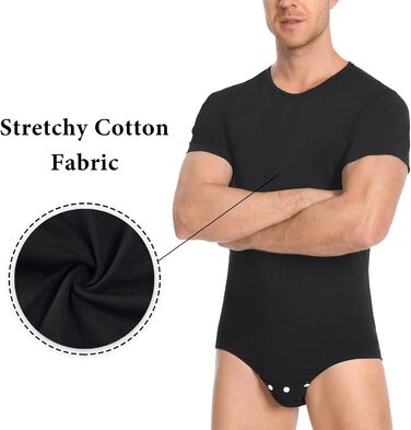 Комбінезон чоловічий Littleforbig з бавовни, вільний крій, чорний, XL