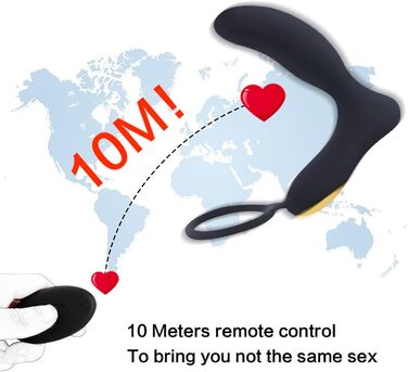 Вібраційний кільце для пеніса TYDAY: 10 режимів, водонепроникний, з пультом дистанційного керування