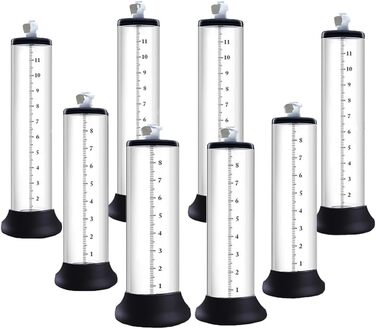 Набір аксесуарів для вакуумного насоса для збільшення пеніса з лімкою та силіконовим кільцем, прозоре кругле трубка для ерекції, допомога при імпотенції, збільшення пеніса, подовження. (D:22.9 * 6.35cm)