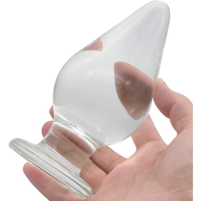 Анальний розширювач зі скляним конусом Kristall, 7.5 x 16 см для жінок та чоловіків