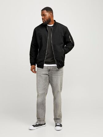 Чоловіча куртка-бомбер JACK & JONES Blousonjacke, чорна, розмір 5XL
