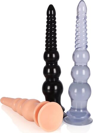 Анальний плагін Qiyasex Langer Analdildos з присоском, XXL, великий, для масажу простати, тренування ануса, синій, колір м'яса