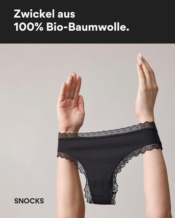 Танга жіночі Snocks з мережива з органічної бавовни – дихаючі та комфортні, не ріжуть – сексуальні труси та білизна для жінок, розмір XS - 4XL, 3 шт. в упаковці