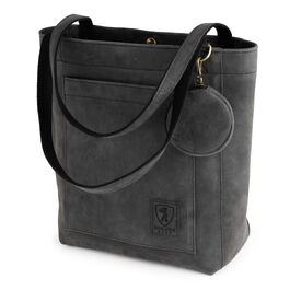 Жіноча шкіряна сумка-шопер Berliner Bags Vintage Seville, класична сумка з ручками (Темно-сіра)