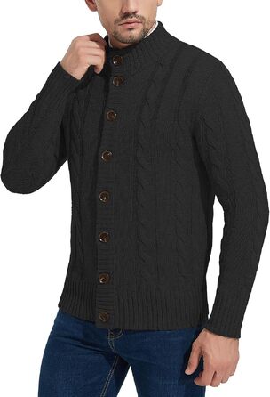 Чоловічий в'язаний кардиган NITAGUT на блискавці — теплий зимовий Strickpullover, темно-синій, розмір XL