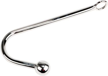 Анальний плаг-кулька 30 мм з металевим гачком для дорослих. Іграшки для БДСМ.