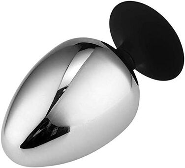 Анальні масажери з металу - набори для БДСМ, різні розміри (60, 70, 80 мм), з присоскою